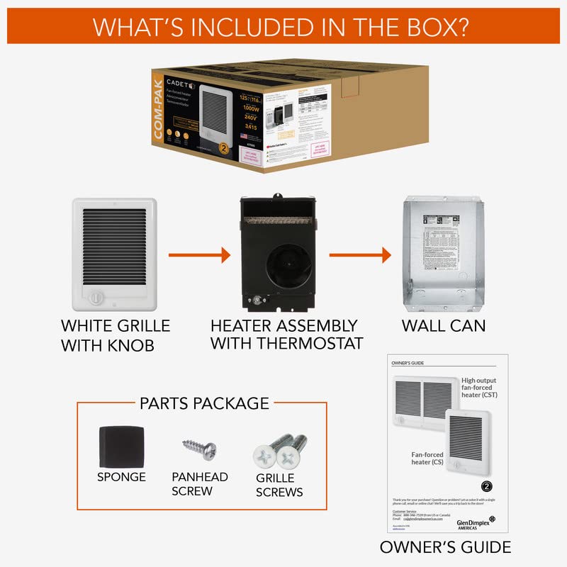 Cadet Com-Pak Electric Wall Heater Complete Unit