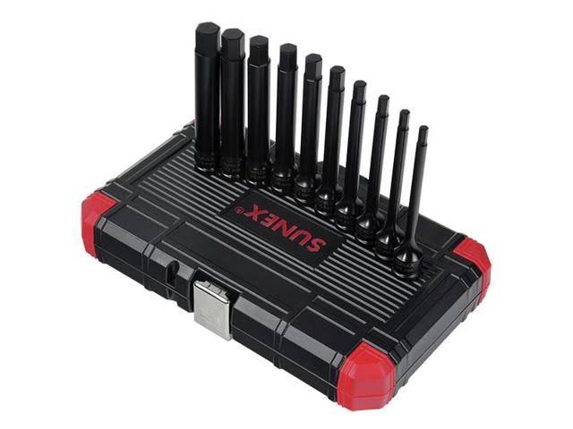 Sunex 2638L 1/2x22 Drive Long SAE Impact Hex Driver Set