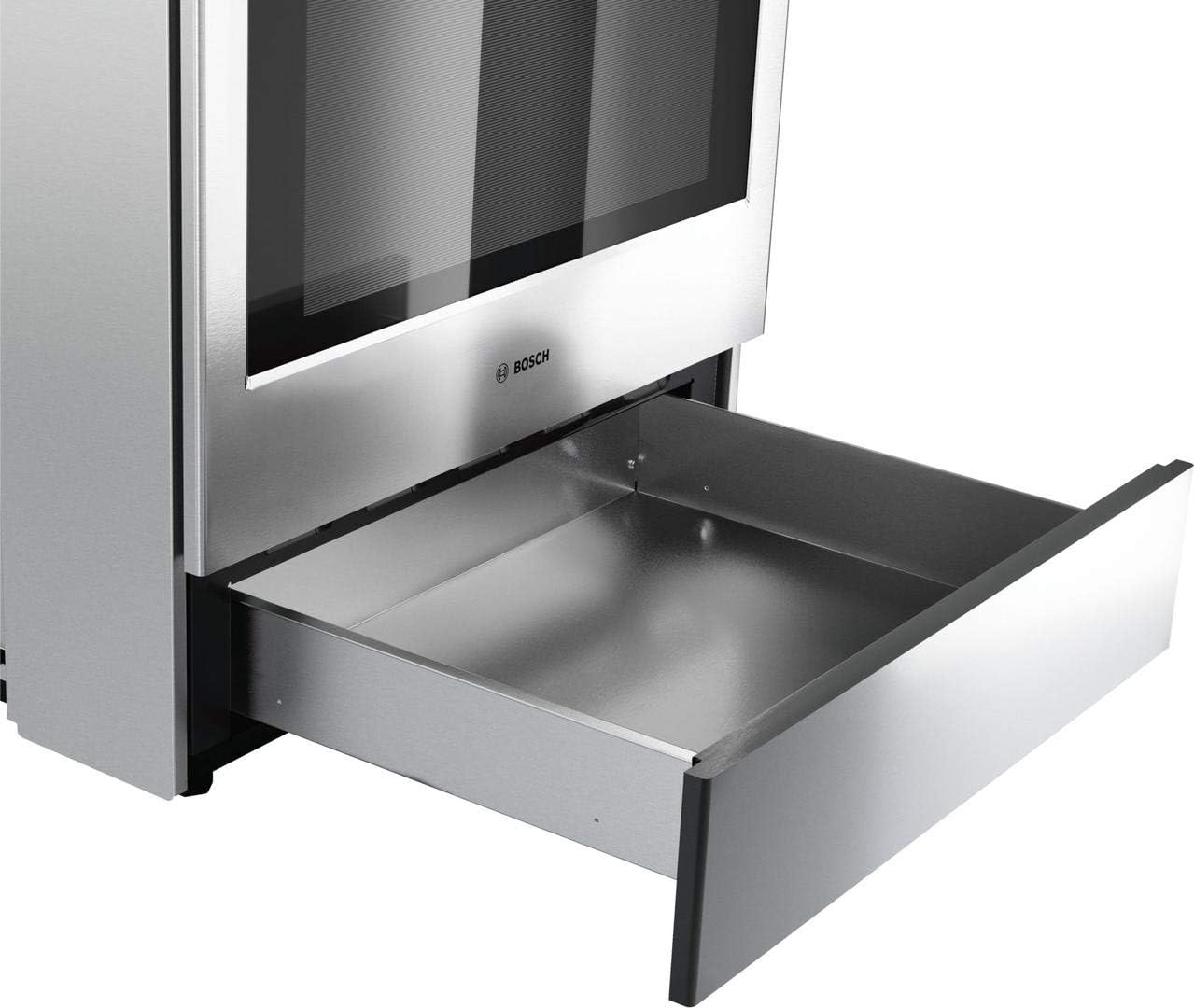 Bosch HEI8056U 800 Series 30 Inch Slide-in Electric Range with 5 Elements, Smoothtop, Self-Cleaning Mode, Warming Drawer, Star K Certified in Stainless Steel