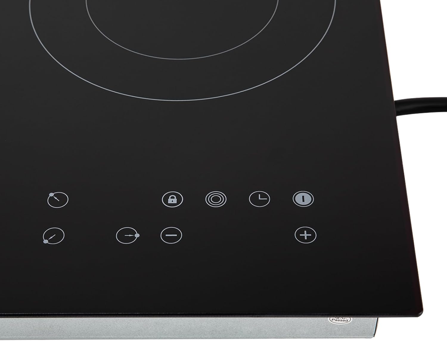 24 Inch Electric Cooktop, 3 Burners Radiant Electric Stove Top 110V, 2600W Ceramic Electric Stove with Timer, Child Safety Lock, Sensor Touch Control(No Plug)