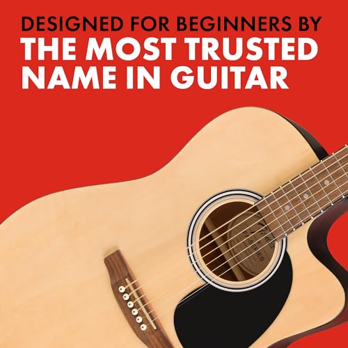 Fender FA-25CE Dreadnought Acoustic Electric Guitar, Beginner Guitar, with 2-Year Warranty, Includes Built-in Tuner and On-Board Volume and Tone Controls, Comes with Free Lessons, Sunburst
