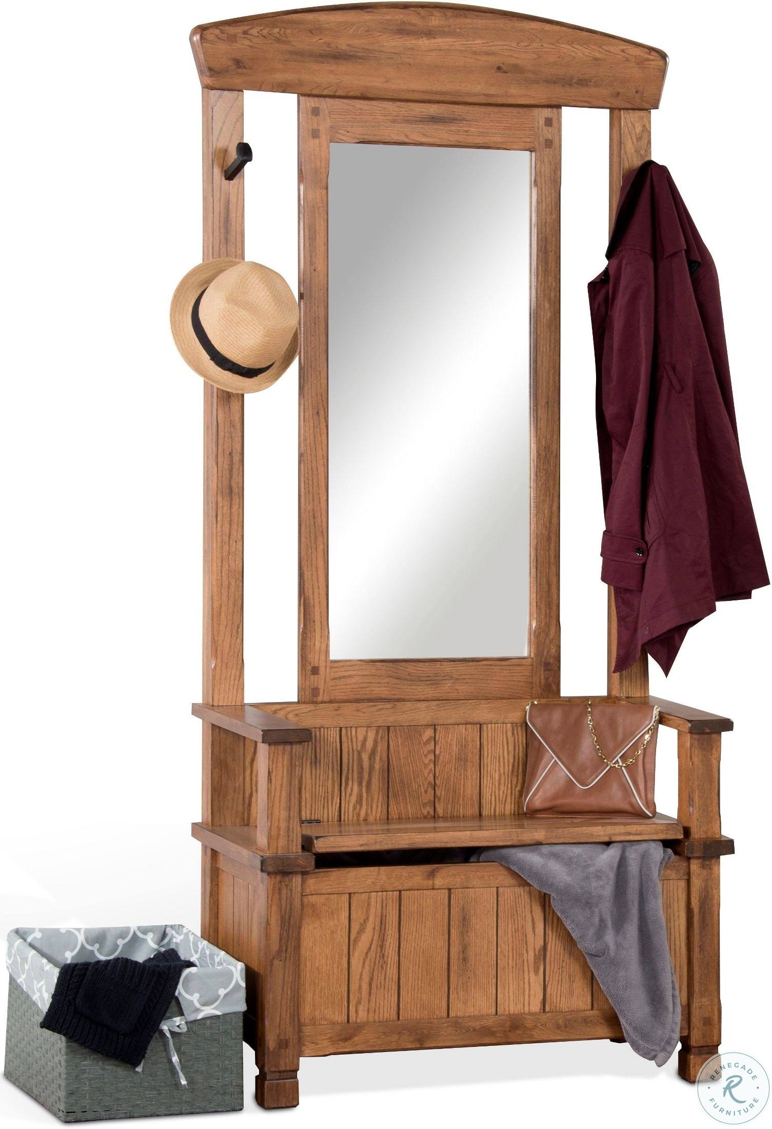 Sunny Designs 2537RO Sedona Hall Tree - Rustic Oak
