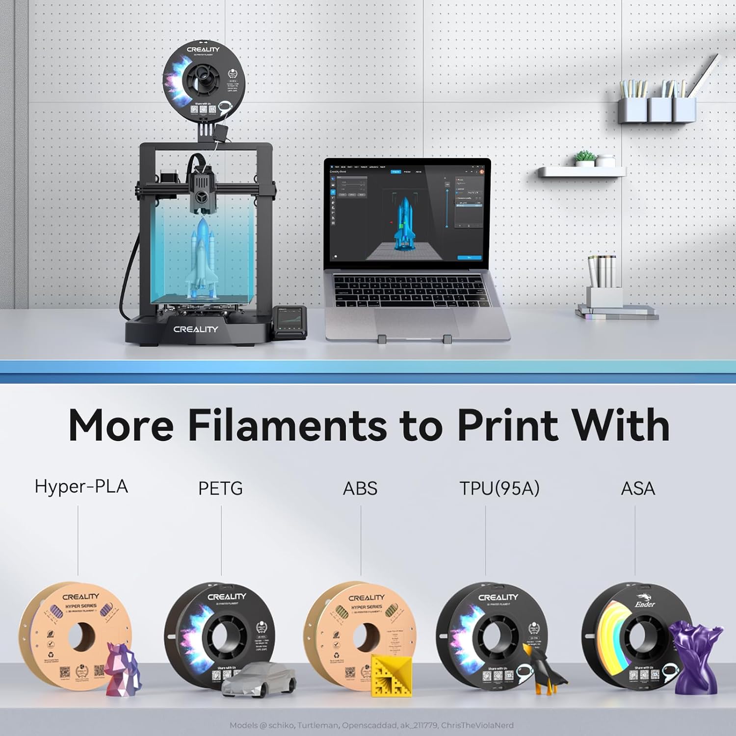 Official Creality Ender 3 V3 KE 3D Printer 500mm/s High Speed Printing Smart Remote Control Auto Calibration 300℃ Printing Temp Ultra-Smooth Motion Linear Rail 220x220x240mm