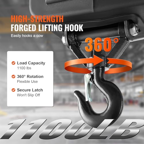 VEVOR Electric Hoist, 440 lbs Lifting Capacity, 480W 110V Electric Steel Wire Winch with Wireless Remote Control, 40ft Single Cable Lifting Height & Pure Copper Motor, for Garage Warehouse Factory