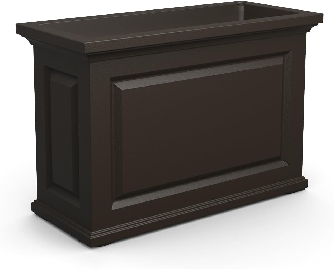 Mayne Inc. Nantucket Trough Planter - Black - 36in L x 16in W x24in H - with 17.3 Gallon Built-in Water Reservoir (4847-B)