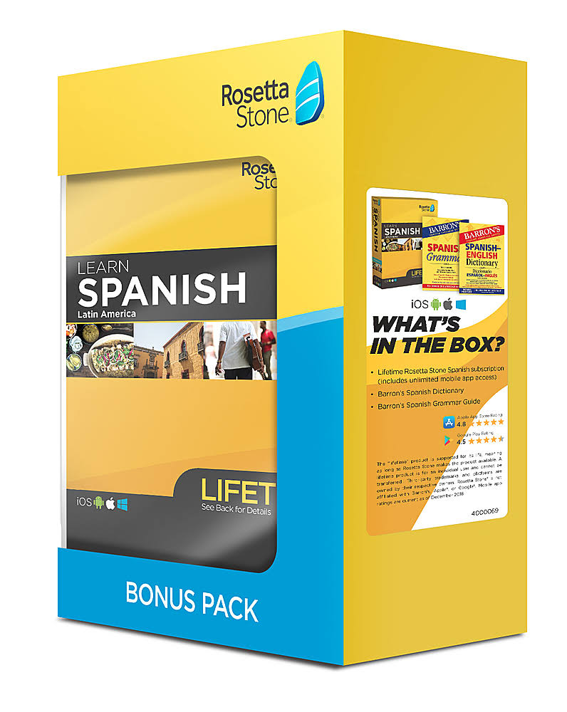 Rosetta Stone: Learn Spanish Bonus Pack (Lifetime Access + Book Set)