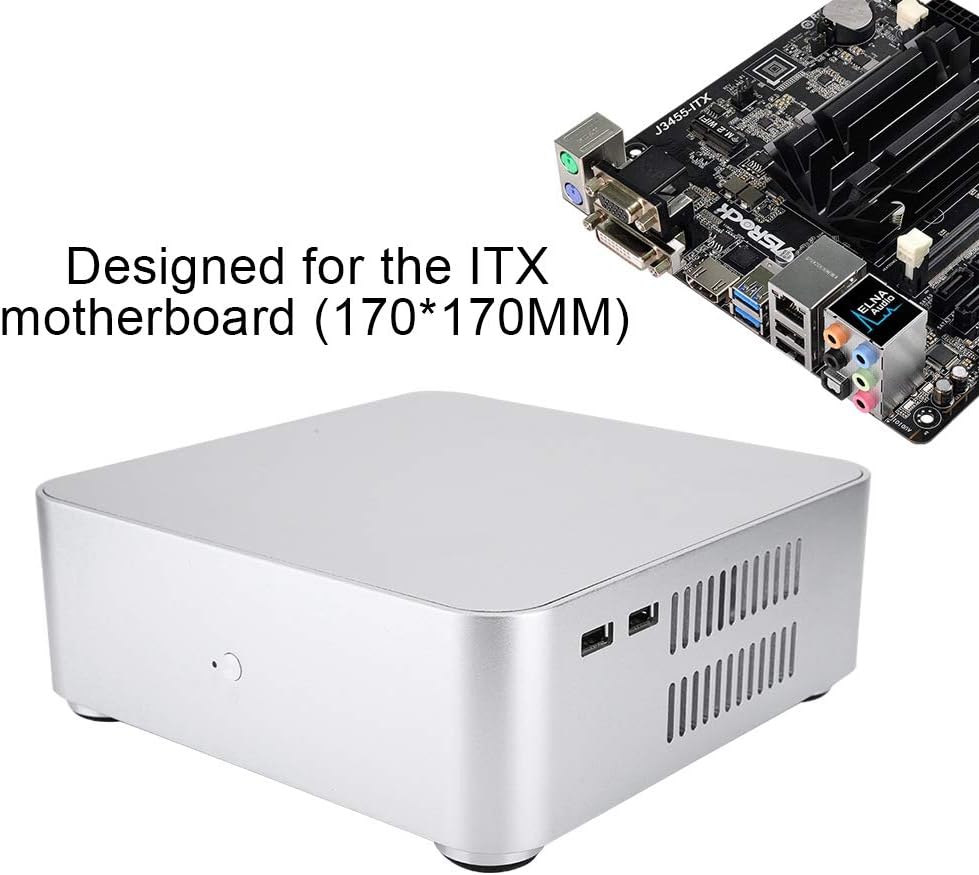 Wendry ITX case,Beautiful and Exquisite,Frosting Treatment,First-Class Quality,19719765MM,Mini ITX Computer Case 2.0 Aluminum Alloy HTPC Case Mini PC Computer Case