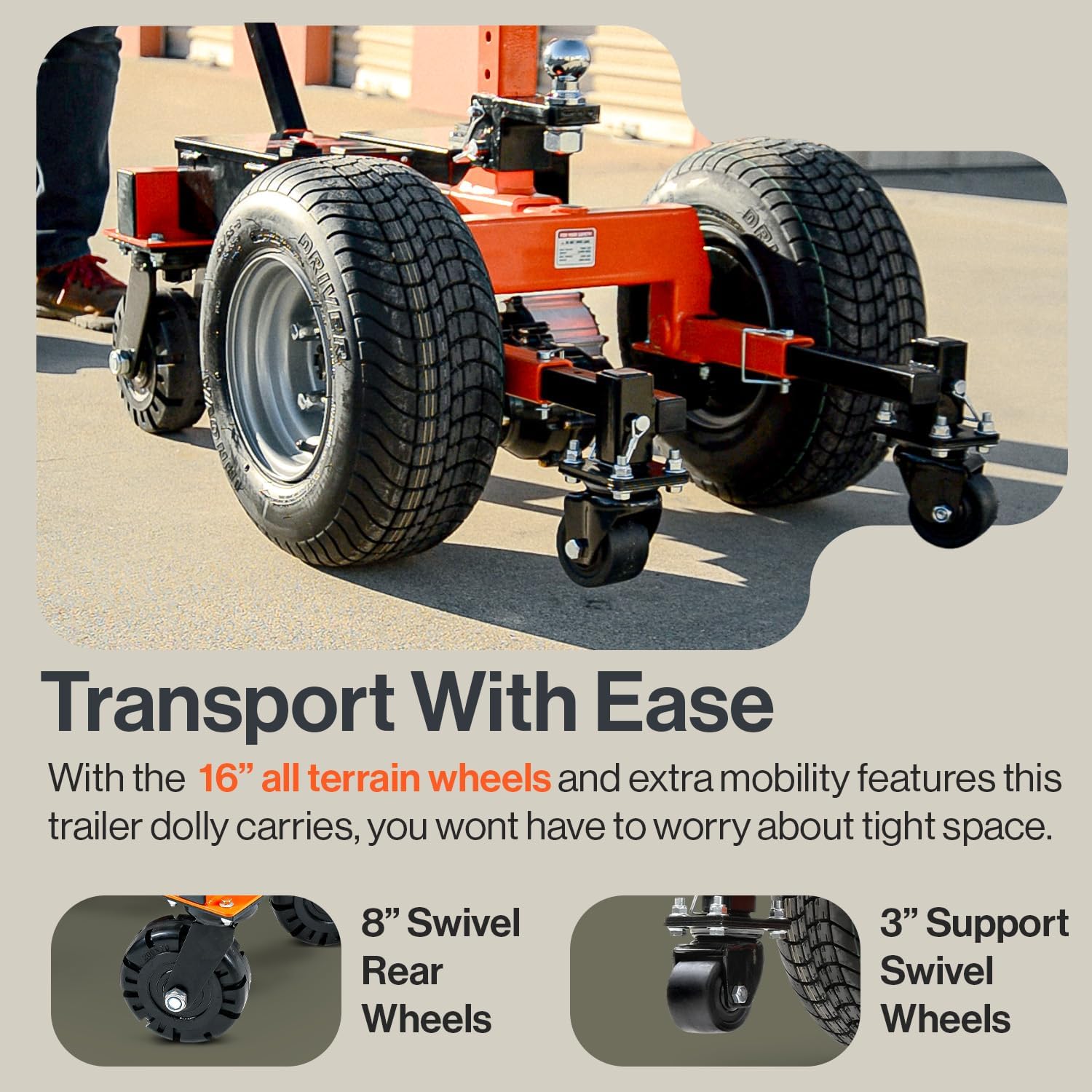 SuperHandy Electric Trailer Dolly Super-Duty 7500lbs Max Trailer Weight, 5500lbs for Boats, 1100lbs Tongue Weight, All-Terrain Wheels Ideal for RVs, Toy Haulers, Car Trailers, and Campers