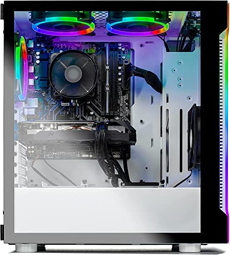 Skytech Azure Gaming PC Desktop, Ryzen 7 9700X 3.8 GHz (5.5GHz Turbo Boost), NVIDIA RTX 4060 8GB GDDR6, 2TB SSD, 32GB DDR5 RAM 6000 RGB, 650W Gold PSU, 360mm ARGB AIO, Wi-Fi, Win 11 Home