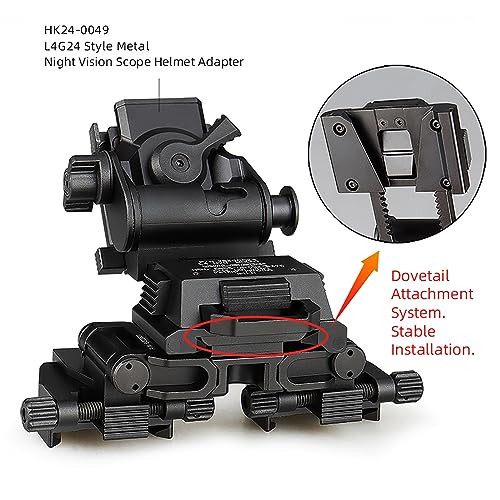 PVS-14 Light Weight Dual Tube Mounting System IC AN/PVS-14LW，Night Vision Goggles Night Vision Adapter for PVS-14 Night Vision Binoculars Monocular Or Binocular (Color : Black)