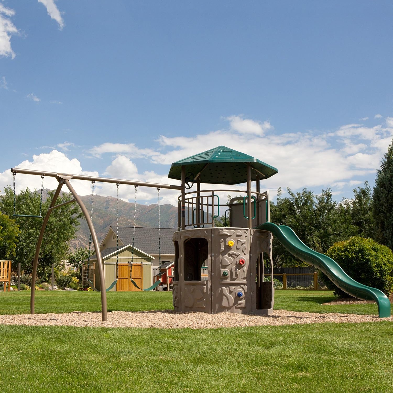 Lifetime 290633 Adventure Tower Swing Set, Earthtone