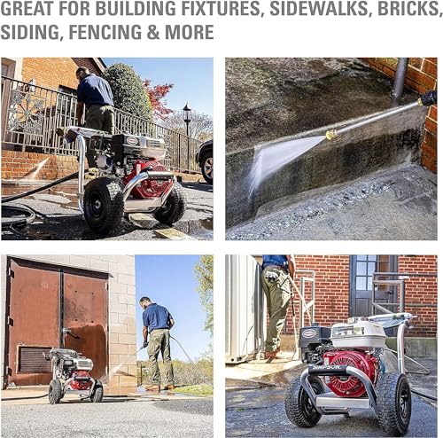 Simpson Cleaning 4200 PSI Gas Pressure Washer, 4.0 GPM Power Washer for Commercial Use, Honda GX390 Engine, 50-Foot Steel-Braided Hose, Aluminum Series, 49-State (ALH4240)