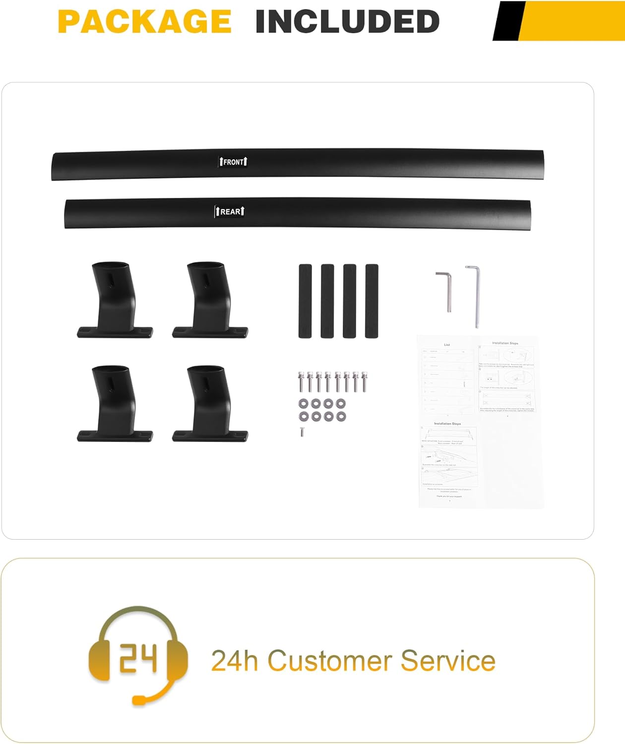 220LBS Cross Bar Roof Rack Fit for 2023 2024 2025 Honda CR-V CRV & CRV Hybrid Cargo Carrier Crossbar Rooftop Accessories (with Side Roof Rails)