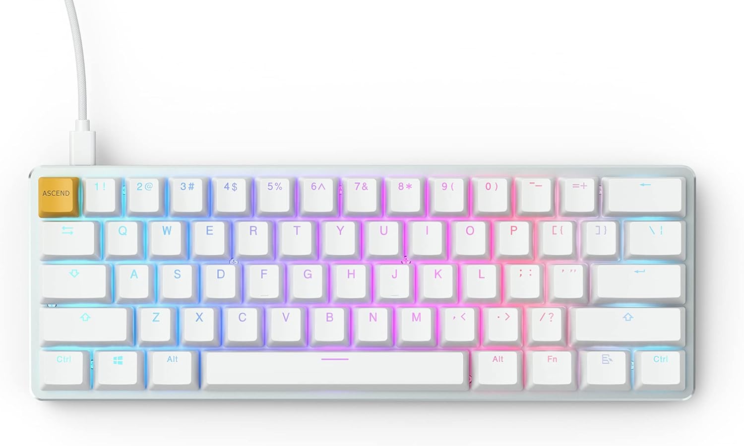 Glorious GMMK Modular Mechanical Gaming Keyboard - 60% Compact Size (61 Key) - RGB LED Backlit, Brown Switches, Hot Swap Switches (Black)(GMMK-Compact-BRN)