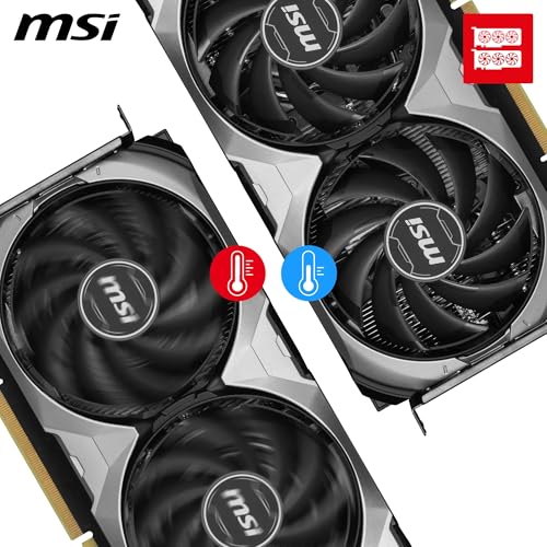 MSI GeForce RTX 4060 Ventus 2X Black 8G OC Gaming Graphics Card - 8GB GDDR6X, PCI Express Gen 4, 128-bit, 3X DP v 1.4a, HDMI 2.1a (Supports 4K & 8K HDR)