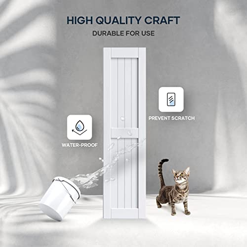 EaseLife 54 x 84 inch White Barn Door with 9FT Sliding Door Hardware Kit Included & Handle,Solid Wood Covered with Waterproof PVC Surface,DIY Assemblely,Easy Install,H-Frame,Fit 50-52in Wide Opening