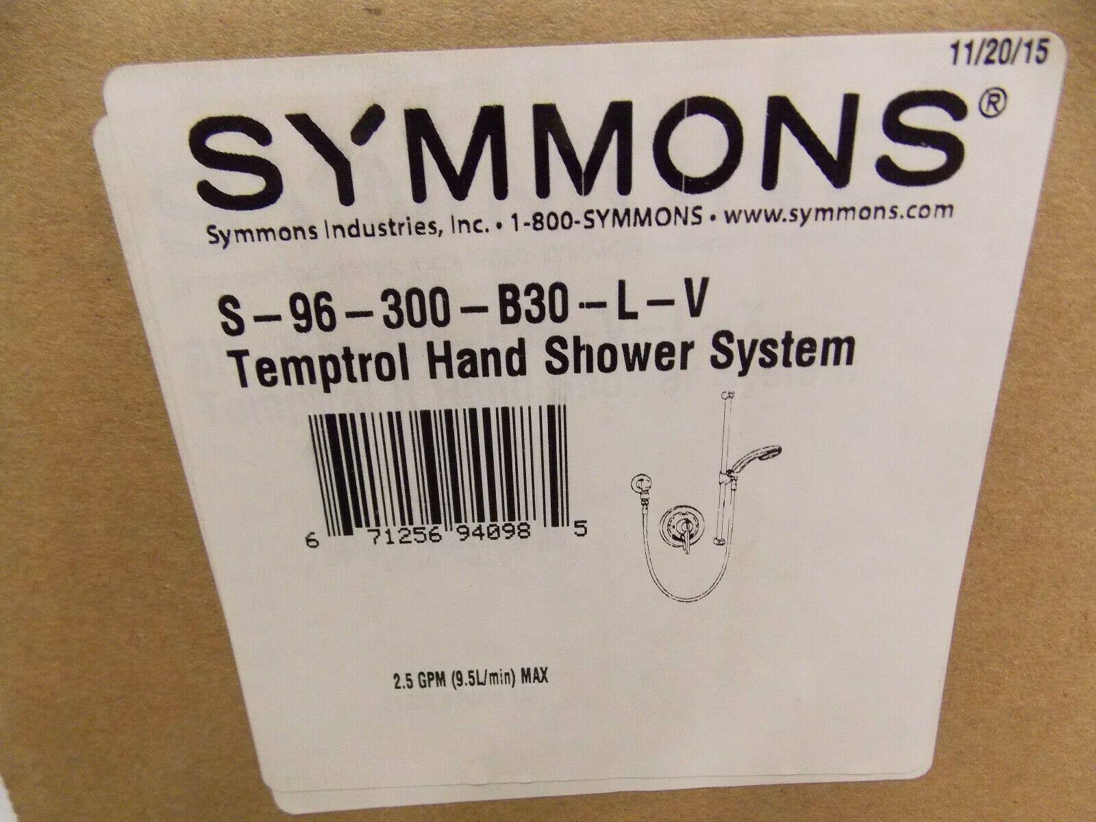 Symmons S-96-300-B30-L-V Temptrol Hand Shower Valve and Trim - Chrome