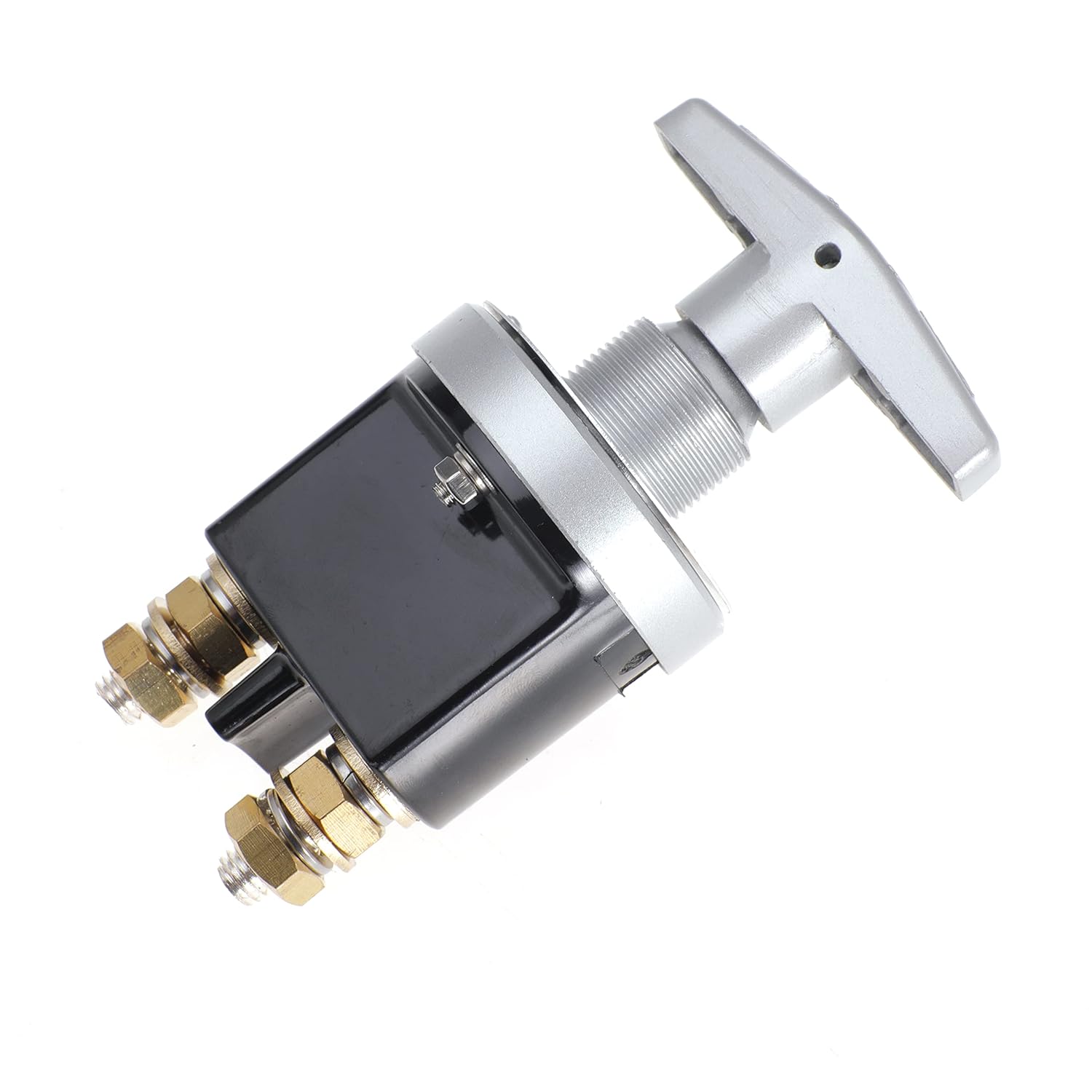 Battery Disconnect Switch with Lock-Out Plate, 12V Battery Kill Switch Fixed Handle Isolator, for Car, Auto, Boat, RV, Water Resistant