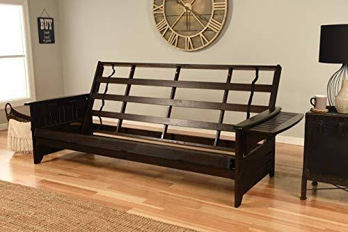 Kodiak Monterey Espresso Queen Futon with Suede Red Mattress