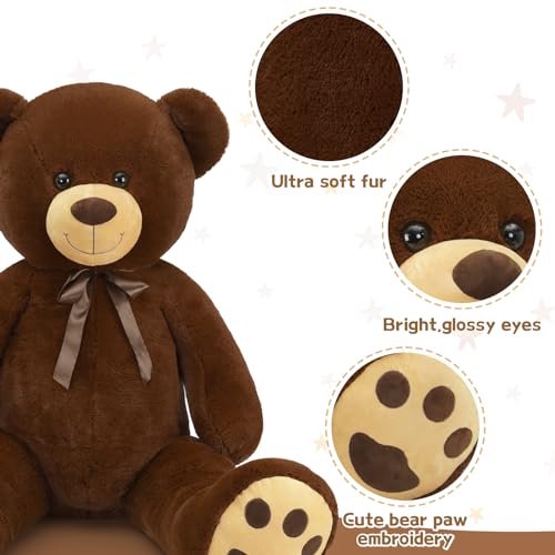 Tezituor Giant Teddy Bear 6ft Stuffed Animals - “I Love You”Red Heart Jumbo Human Size Teddy Bear for Girlfriend,Boyfriend,Wife,Lover-Birthday, Anniversary, Valentines, or Long Distance