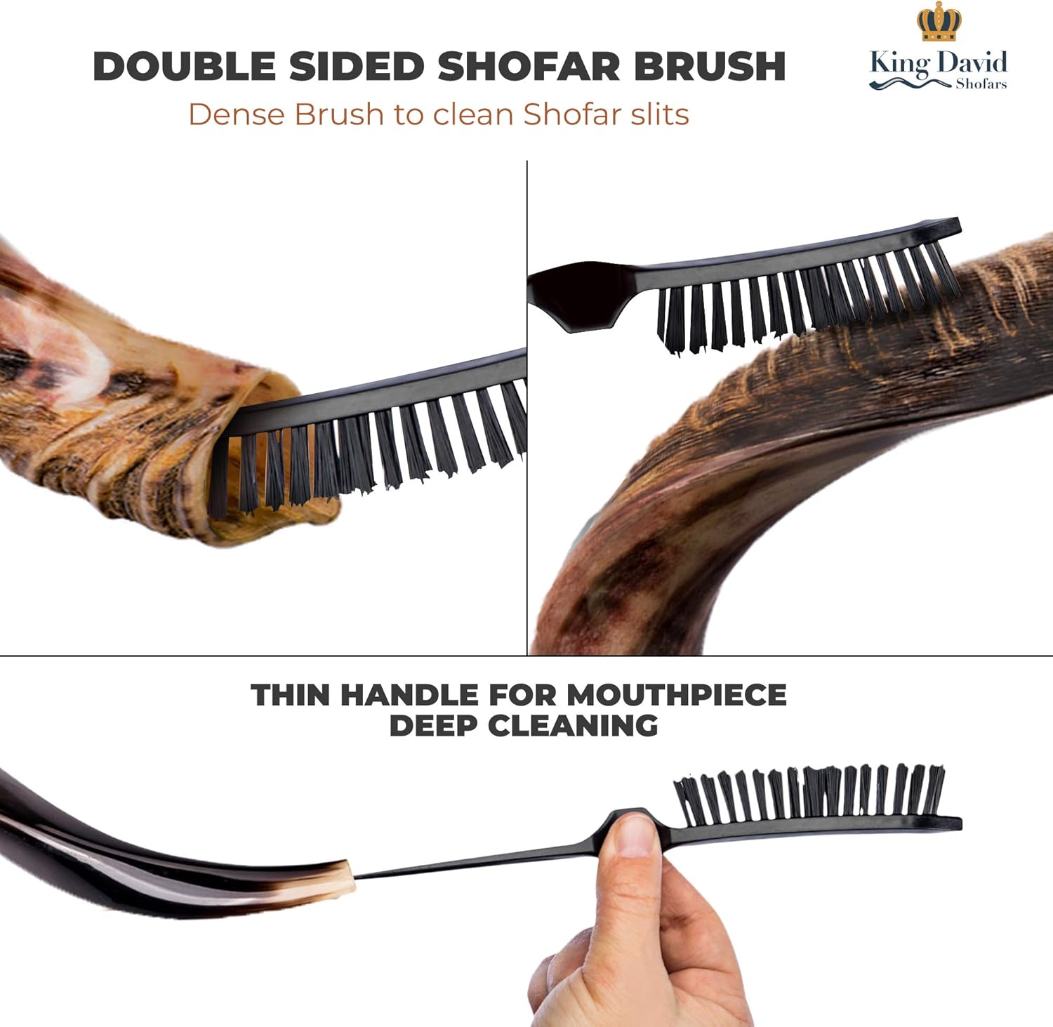 Shofar Horn Instrument - Shofar Angels Musical Instrument - Horn Gift From Israel - Kosher Jewish Shofar - Holy Instrument For Jewish - Traditional Israeli Horn - Half Polished (43"-45" - Super Jumbo)