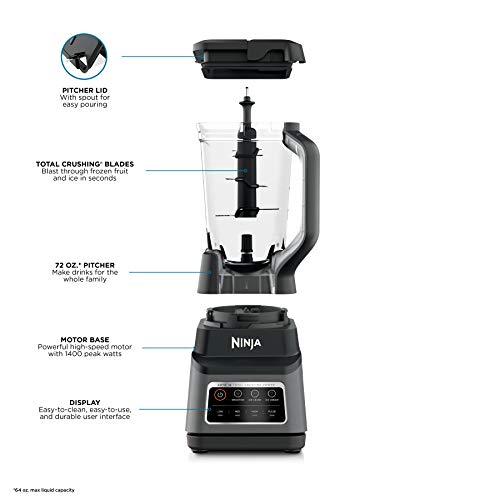 Ninja BN701 Professional Plus Blender with Auto-iQ, and 64 oz. max liquid capacity Total Crushing Pitcher
