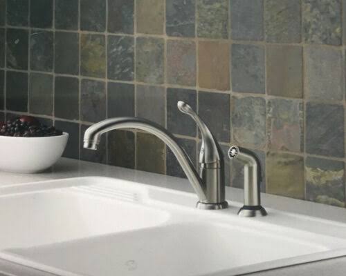 Delta - 441-SS-DST - Collins Single Handle Kitchen Faucet with Spray Stainless