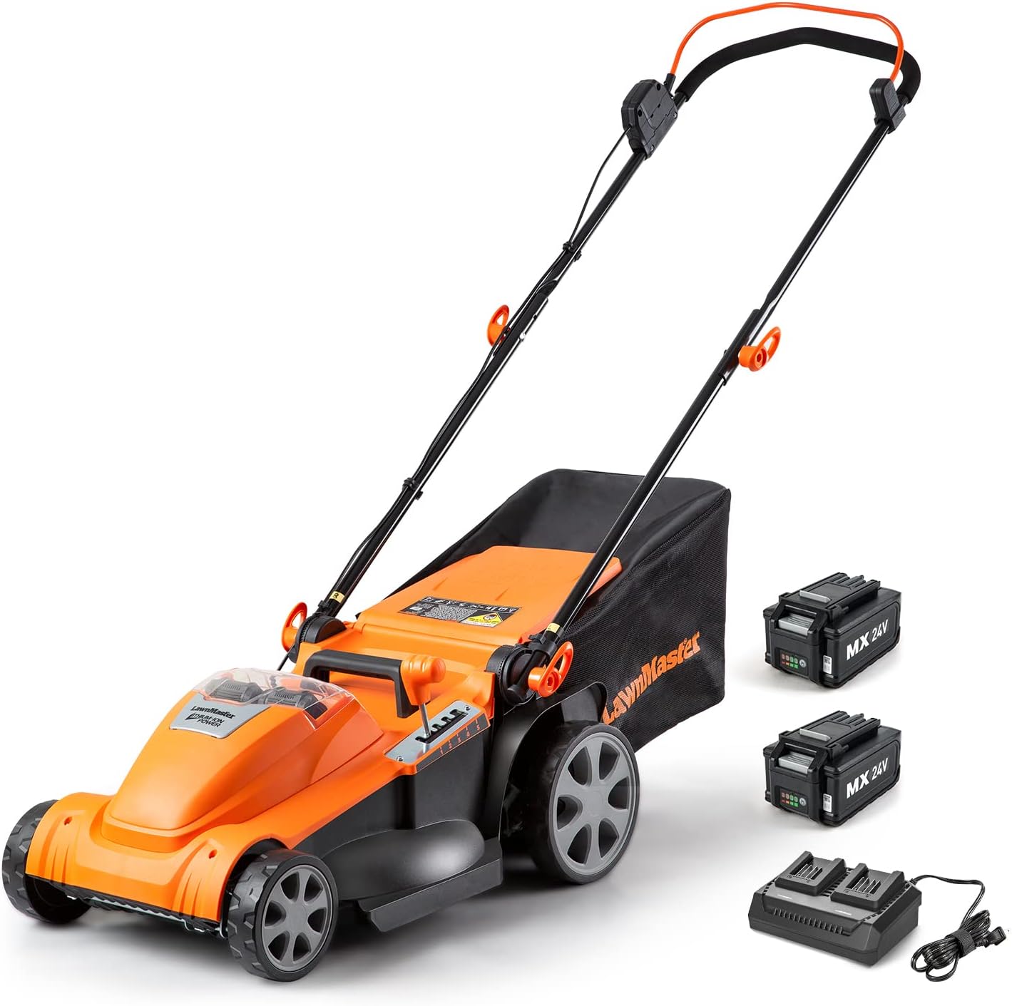 LawnMaster CLMFR6020A 0802 Cordless 21-Inch Brushless Push Lawn Mower 60V Max with 4.0Ah Battery &Fast Charger