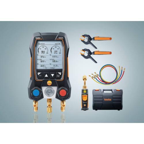Testo, 0564 5505 01, 550s Smart Kit, Digital Manifold with HOSES