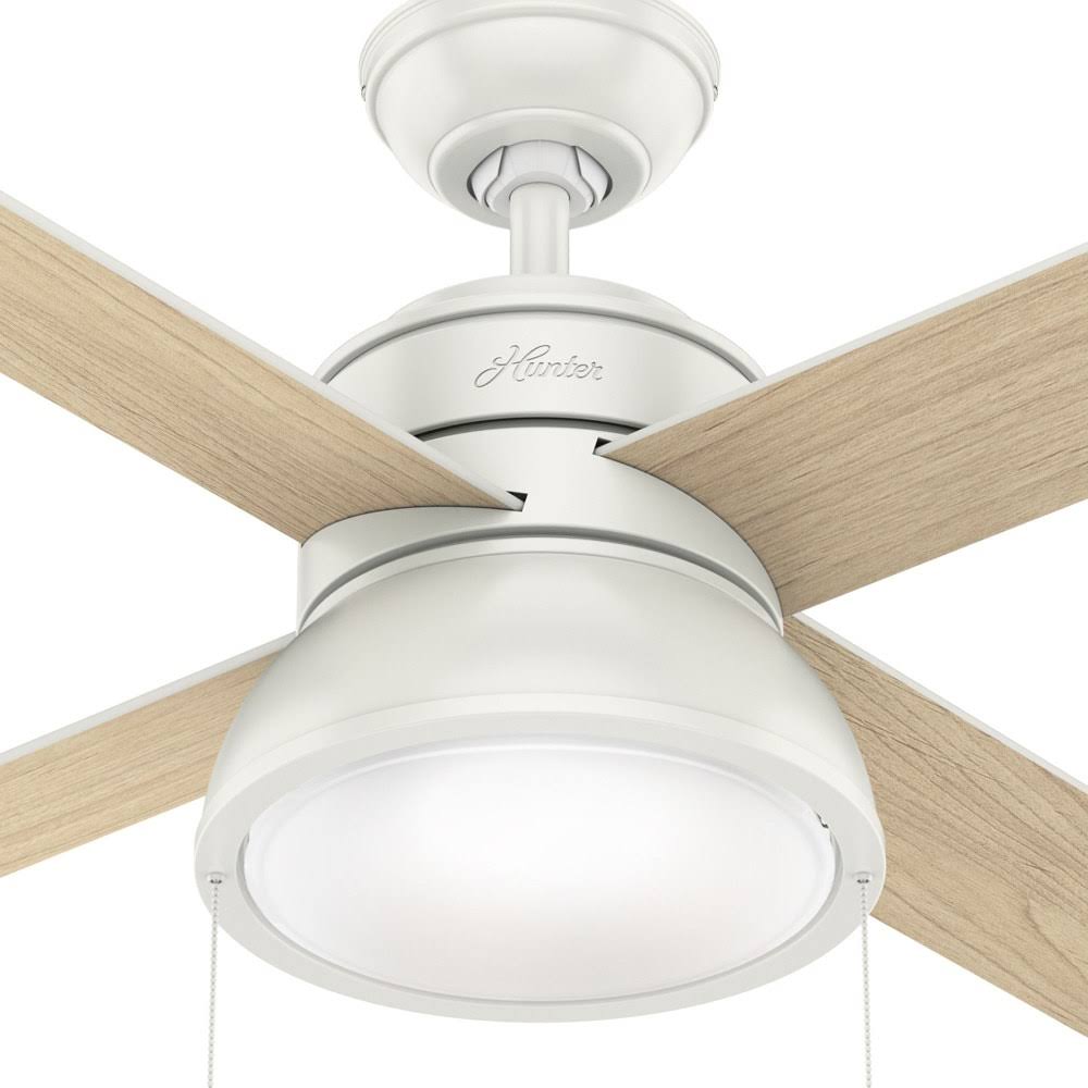 Hunter 54153 52 in. Loki Ceiling Fan with Light (Polished Nickel)