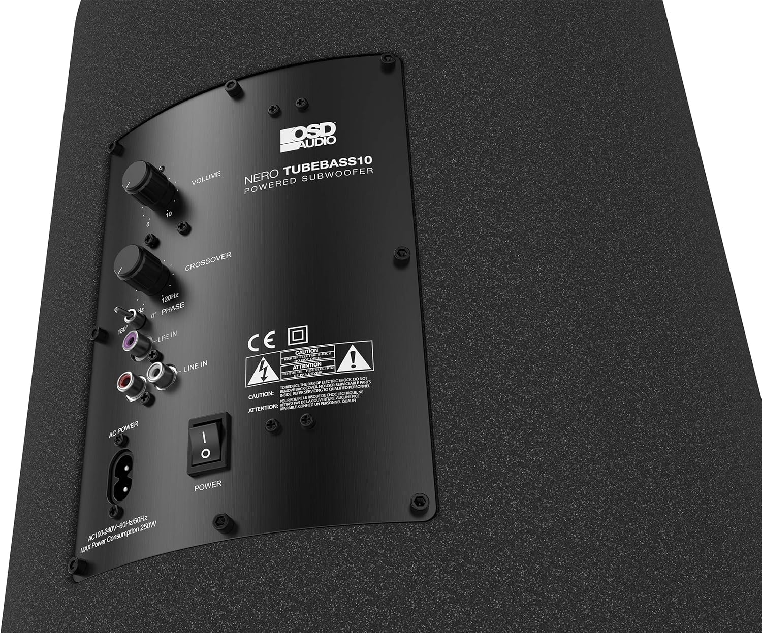 OSD Audio 400W Ported Cylinder Cabinetry Home Theater Subwoofer, Nero Tubebass-10