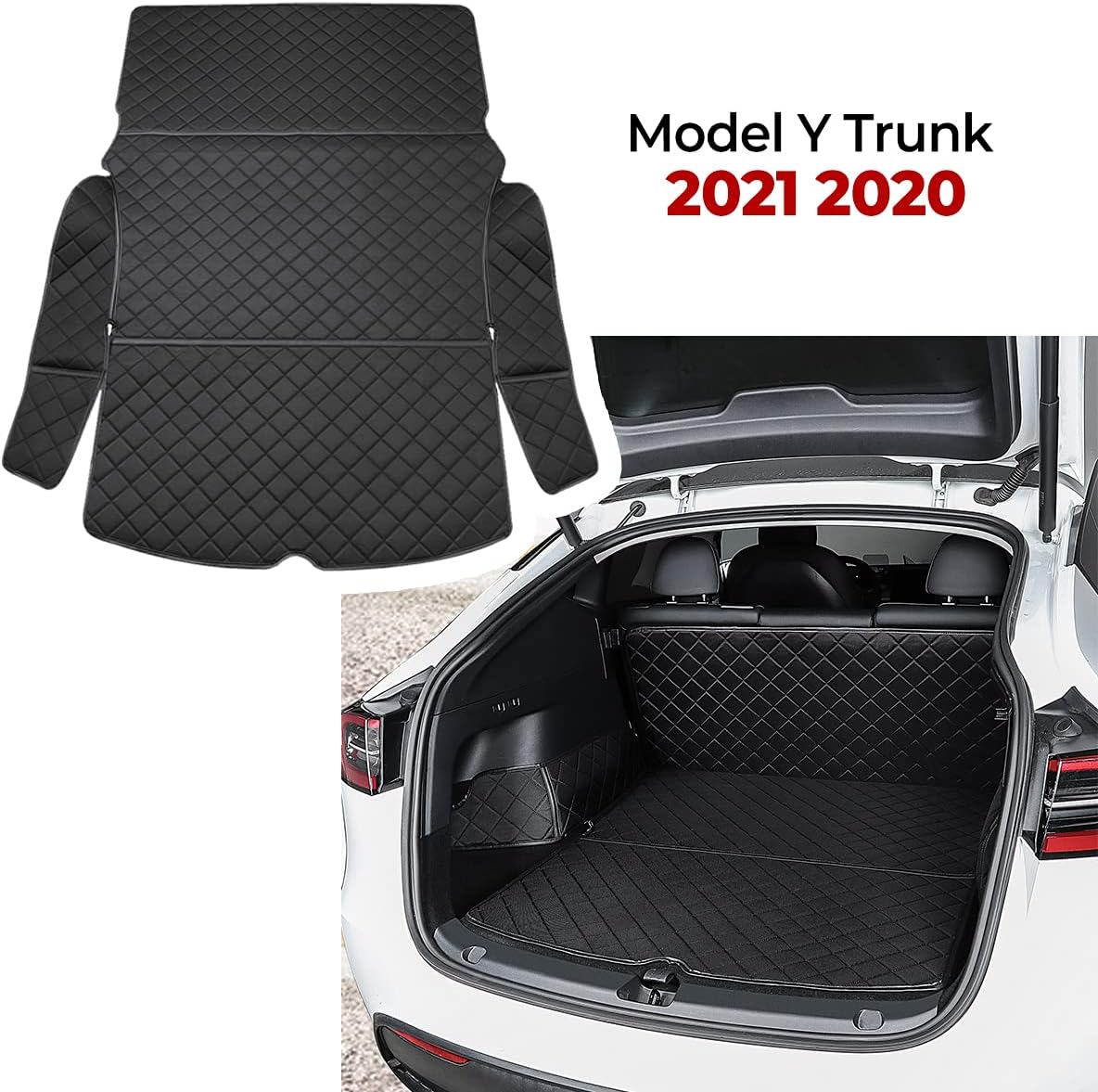 BMZX Tesla Model Y Trunk Mat Cargo Liner for Dogs Waterproof Pet Cargo Cover Dog Seat Cover Mat Fit 2021 2020 Model Y