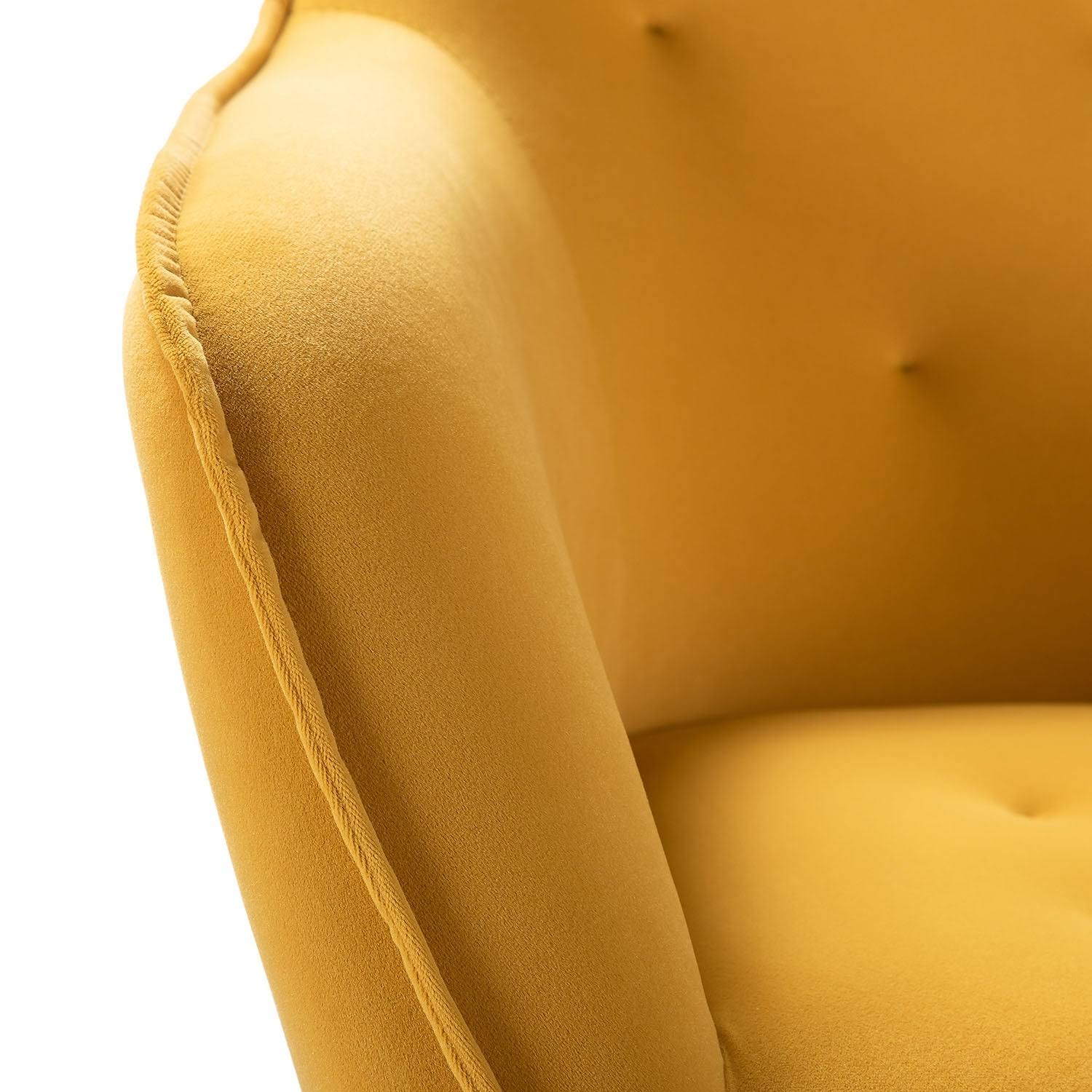 Galera Swivel Task Chair with Tufted Back - Black