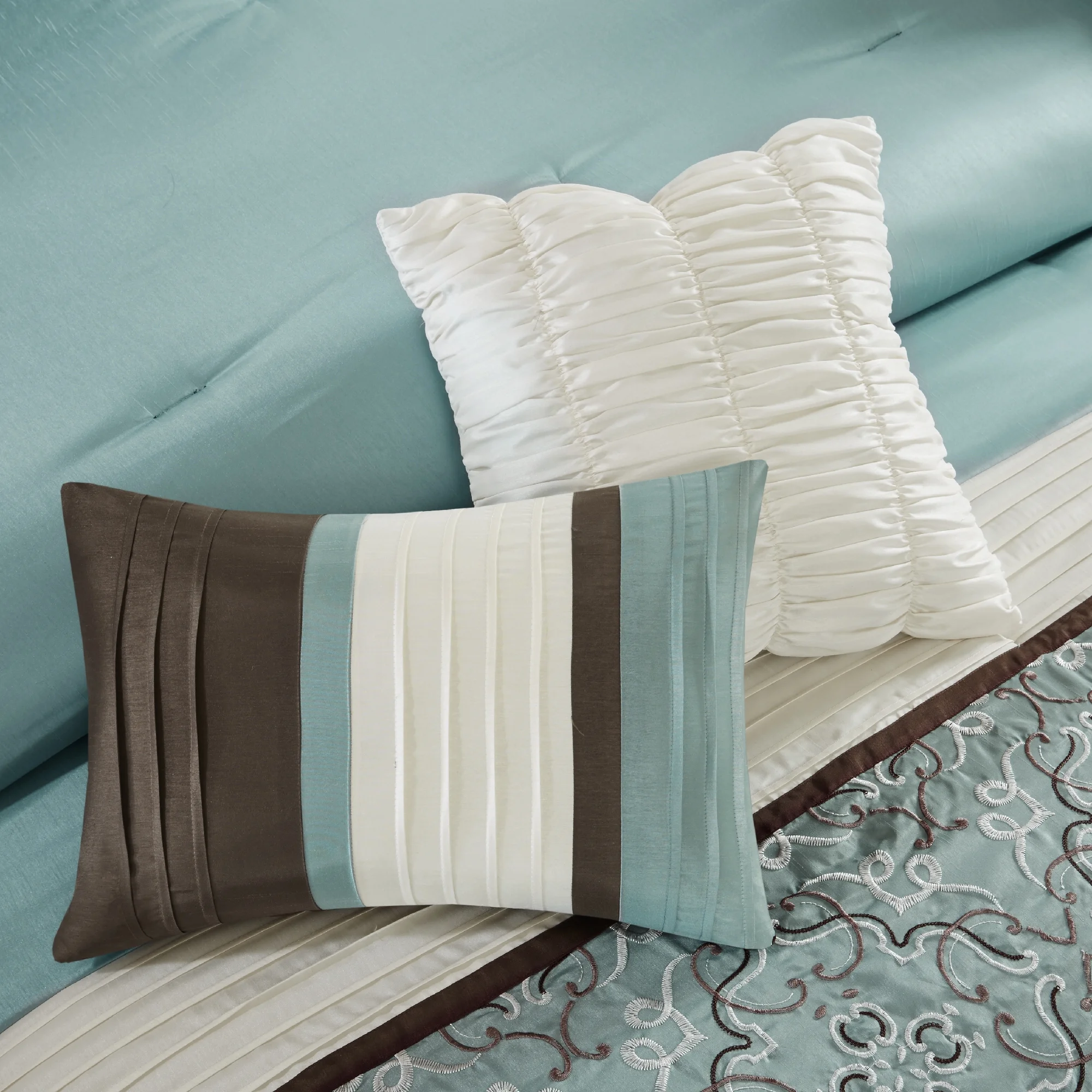 Home Essence Seafoam 24 Piece Room in a Bag, Cal King