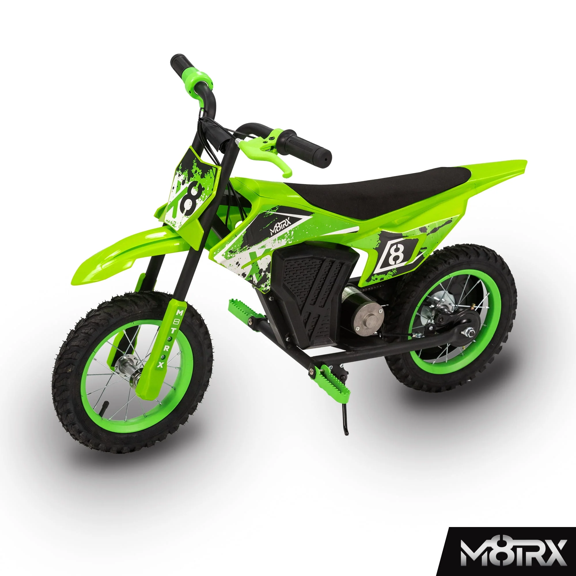 M8TRX 12V Mini Electric Child Dirt Bike, Battery Powered Toy Motorcycle, Kids Ride On, Ages 5 Years and Up, Green