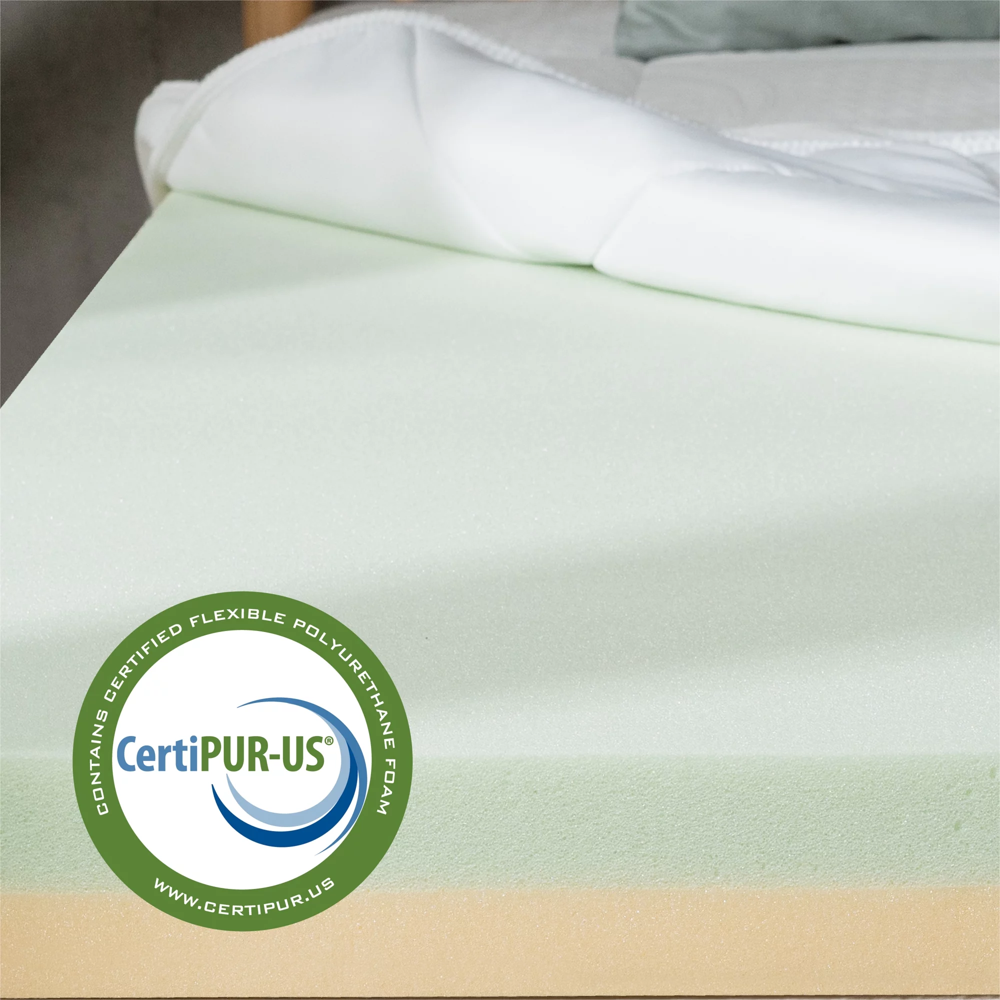 Zinus 4 Green Tea Pressure Relief Memory Foam Mattress Topper, Twin