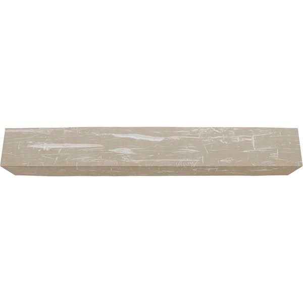 Ekena Millwork MANUHH06X10X84WH 6x22H x 10x22D x 84x22W Hand Hewn Faux Wood Fireplace Mantel, White Washed