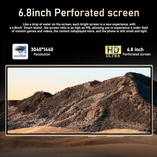 BAOWU I24 Ultra 5G Unlocked Phones, Built in Pen, Smartphone Battery 6800mAh 6.8" HD Screen Unlocked Cell Phone, 6+256GB Android13 with 128G Memory Card, Face ID/Fingerprint Lock/GPS
