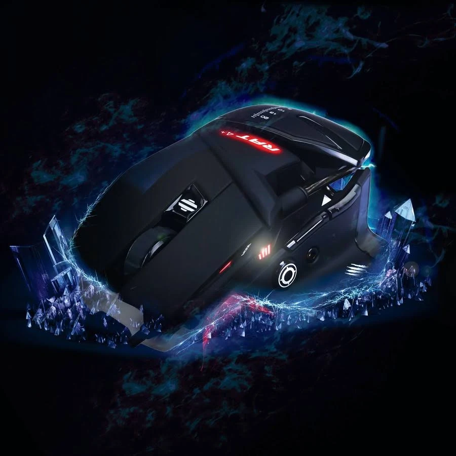Mad Catz The Authentic R.A.T. 4+ Optical Gaming Mouse, Black