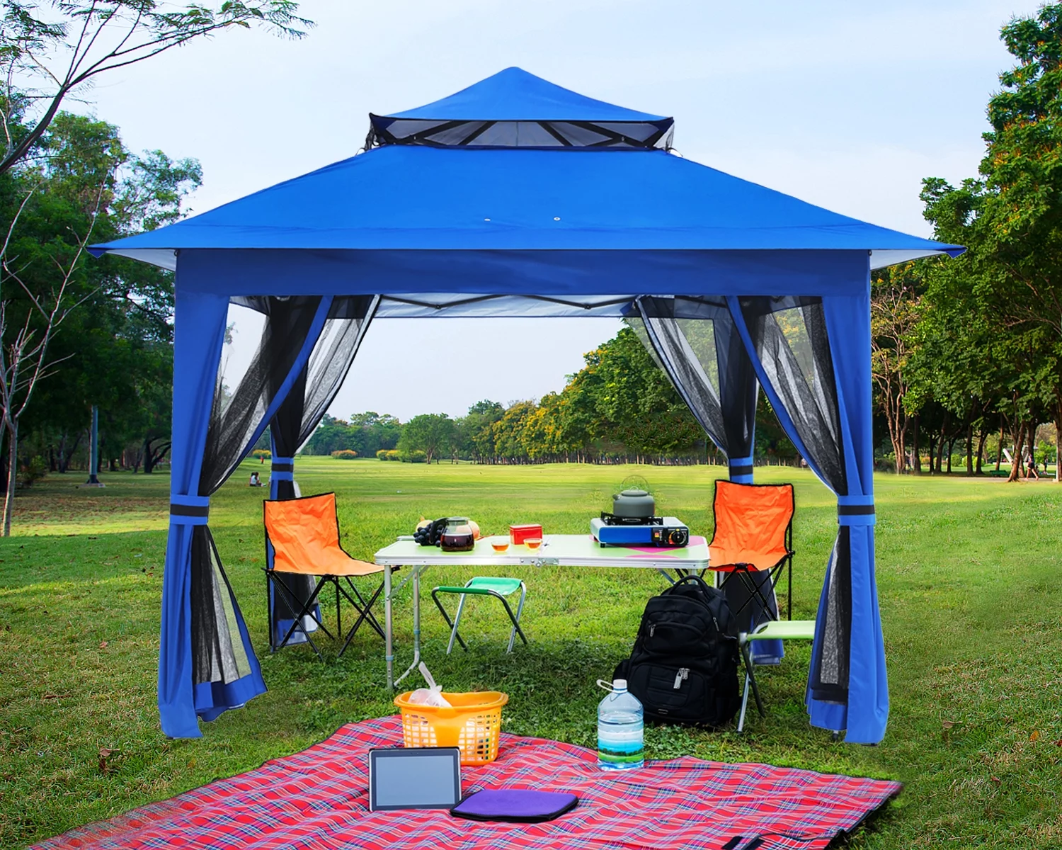 ABCCANOPY 13'x13' Gazebo Tent Outdoor Pop up Gazebo Canopy Shelter with Mosquito Netting