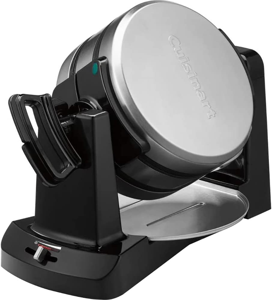 Cuisinart WAF-F40 Double Flip Belgian Waffle Maker Black/Stainless Bundle with 1 YR CPS Enhanced Protection Pack