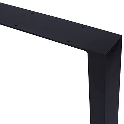 2pcs Square Metal Table Legs, Heavy Duty Wide Metal Table Legs Steel Desk Legs Table Leg Dining Table Legs Industrial Furniture Legs for DIY Coffee Table Furniture Bench Offices Bars Hotels 28 x 24in