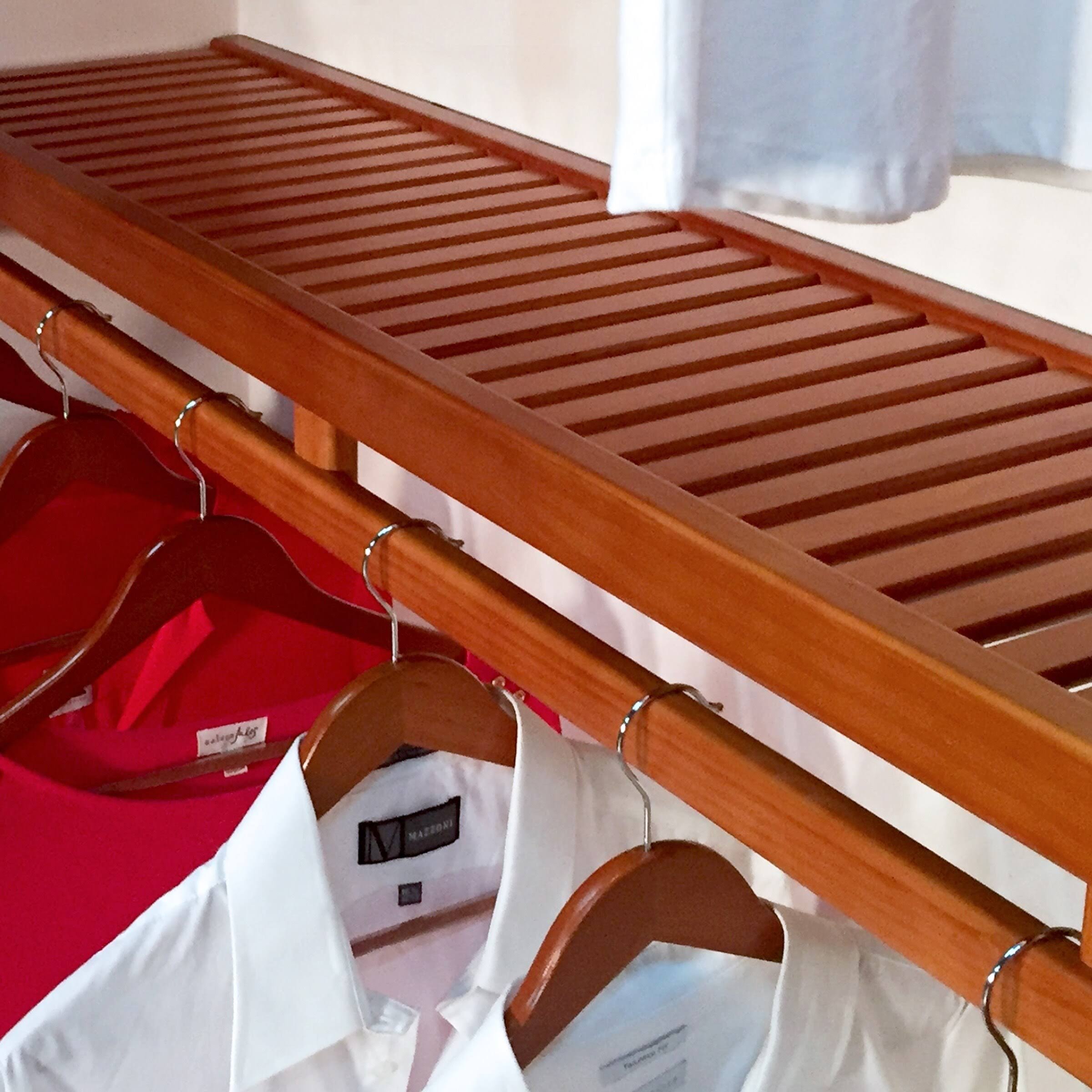 48x22 W - 120x22 W Woodcrest Closet System John Louis Home Finish: Caramel