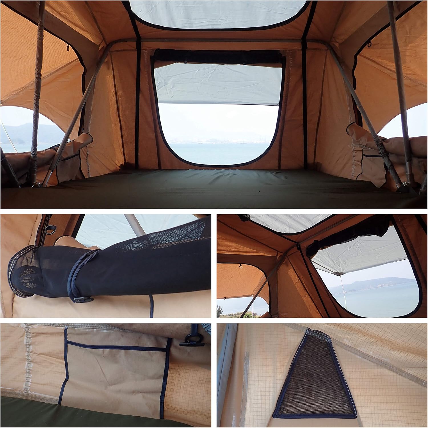 Campoint 2-3 Person Sunroof Rooftop Tent with Skyline Rainfly and Ladder