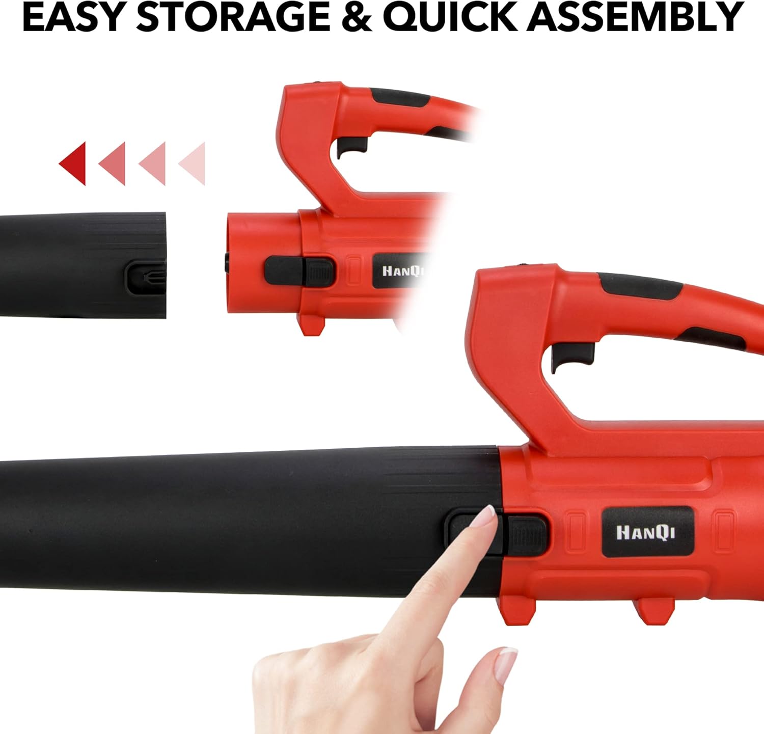 Cordless Leaf Blower 400CFM 6-Speed 150 MPH with 4.0Ah Battery & Charger Electric Handheld Leaf Blower for Lawn Care Sweeping Snow and Surface Dust Cleaning
