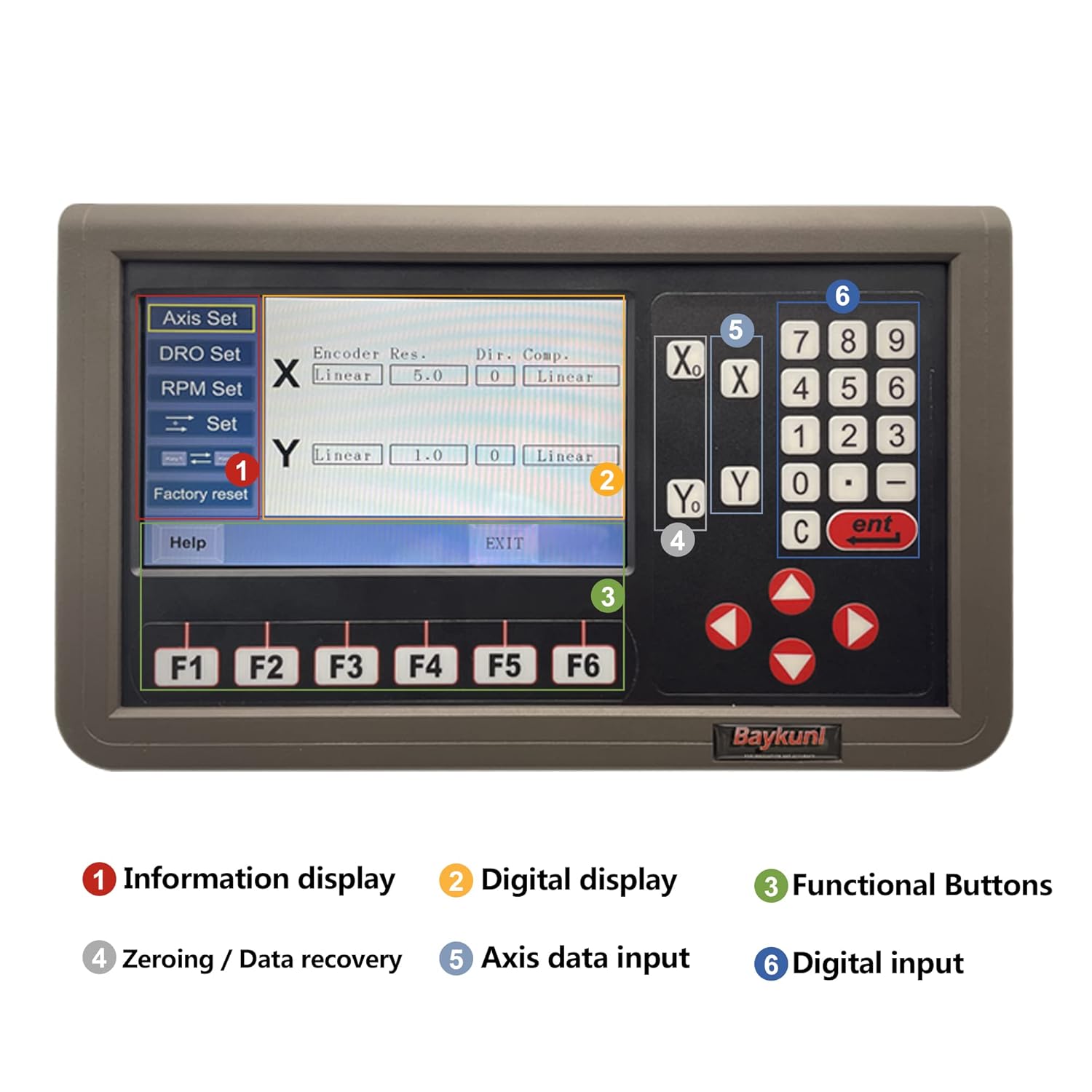 2 Axis Metal Case LCD DRO Digital Readout Display for Mill Milling/Lathe Machine (2 Axis DRO)