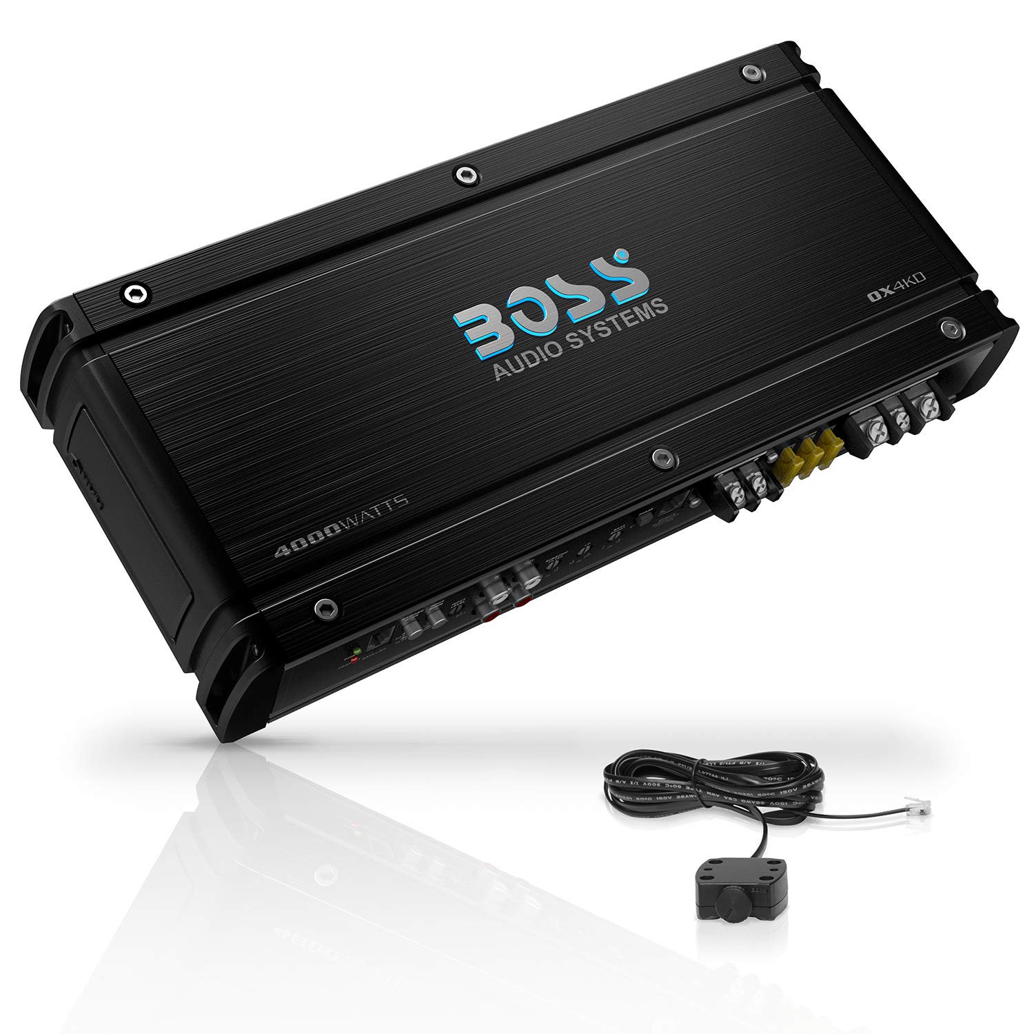 BOSS Audio OX4.400 4 Channel Car Amplifier – 1600 Watts, Full Range, Class A/B, 2-8 Ohm Stable, MOSFET Power Supply, Bridgeable