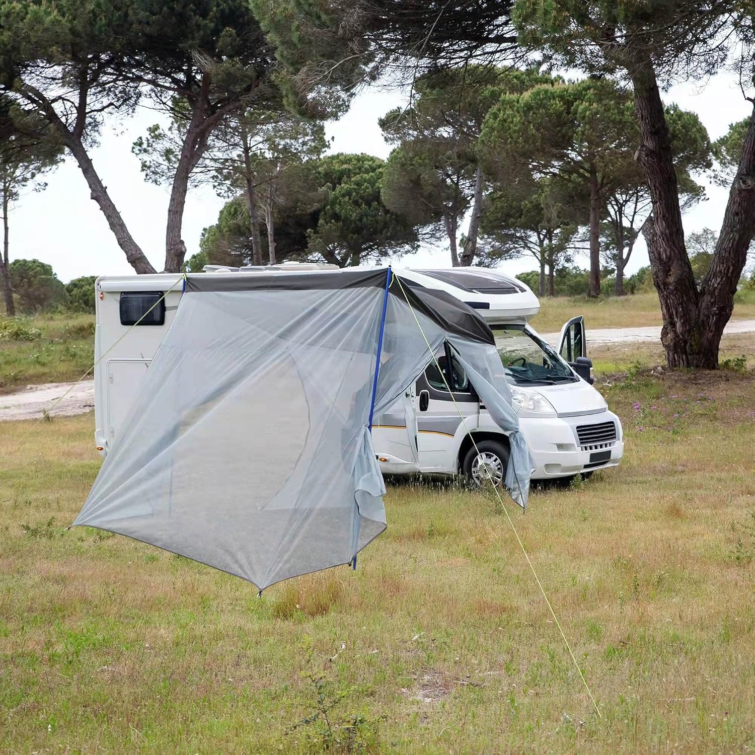 Car Awning Tent Shade Car Rear Tent, SUV Awning Canopy, Van Awning with Screen, Portable Awning for Camping, 3-4 Person