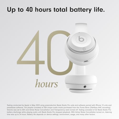 Beats Studio Pro - Wireless Bluetooth Noise Cancelling Headphones - Personalized Spatial Audio, USB-C Lossless Audio, Apple & Android Compatibility, Up to 40 Hours Battery Life - Sandstone