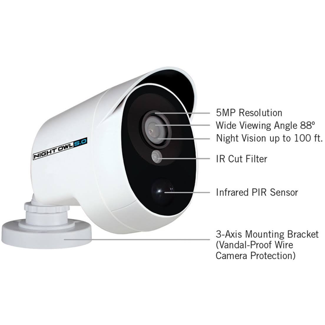 Night Owl Extreme HD XHD502-88P 8-Channel DVR with 8 Outdoor cameras Night Vision - DVR + camera(s) wired - 2 TB